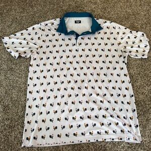 Men's Waggle Cocky Print Polo Shirt